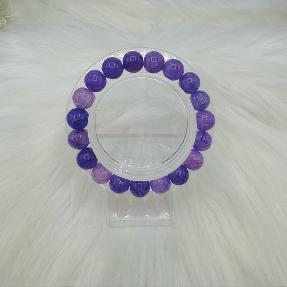 Celina Glass Beaded Bracelet in Lavender - Picture 4 of 4